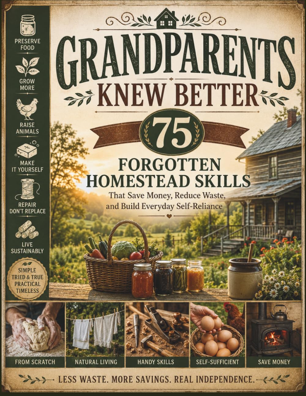GRANDPARENTS KNEW BETTER: 75 Forgotten Homestead Skills That Save Money, Reduce Waste, and Build Everyday Self-Reliance