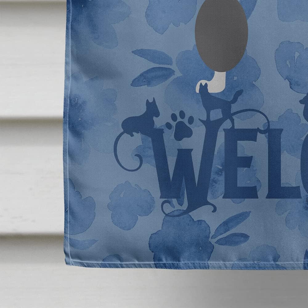 Caroline's Treasures CK6166CHF Poodle Welcome House Flag Large Porch Sleeve Pole Decorative Outside Yard Banner Artwork Wall Hanging, Polyester, House Size, Multicolor