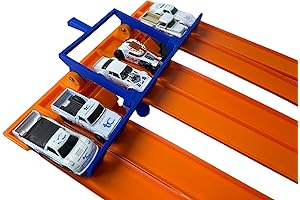 Hot Wheels Compatible 6-lane Start Gate with Clamp for Track Rail System