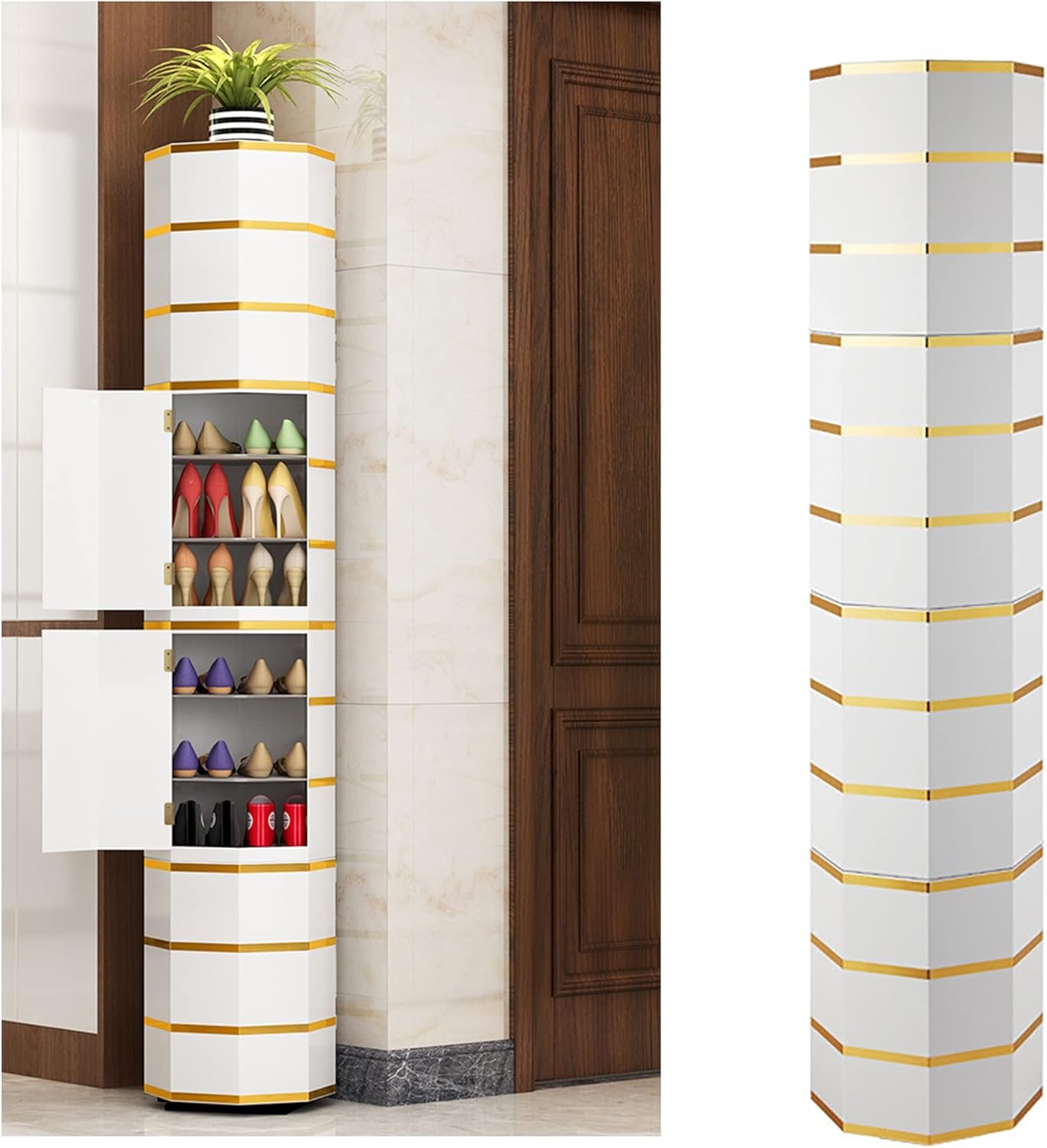 Free Standing Shoe Rack Vertical Shoe Rack for Small Spaces