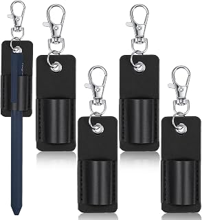 4 Pack Pen Lanyard Holder, Portable Lanyard Pen Holder with Clip Keychain | For Nurse Teacher Office Daily Use(Black)