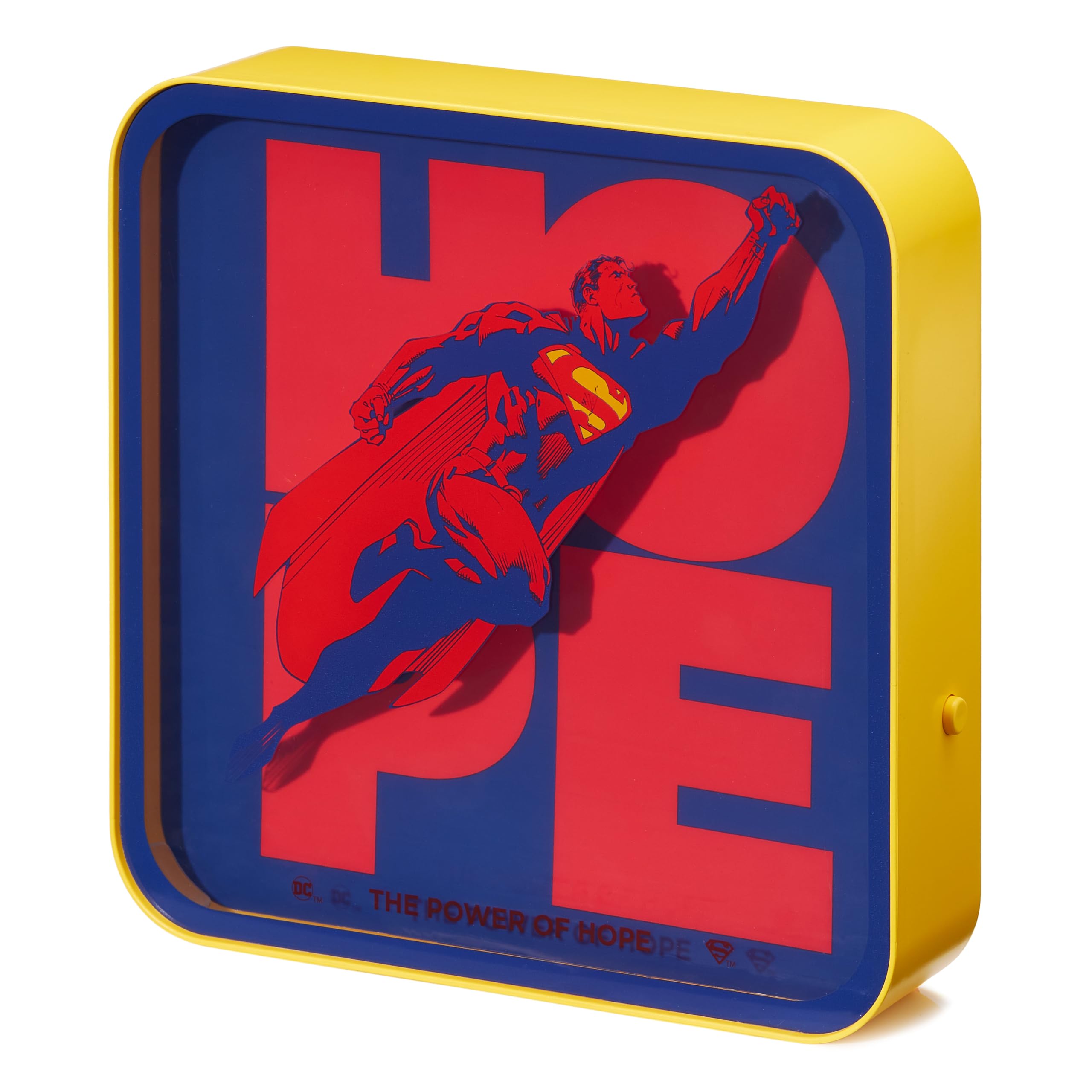 Numskull Official Superman 2025 Acrylic Logo Desk Lamp Wall Light for Bedroom, Office, Home, Study, Work - Official DC Comics Merchandise