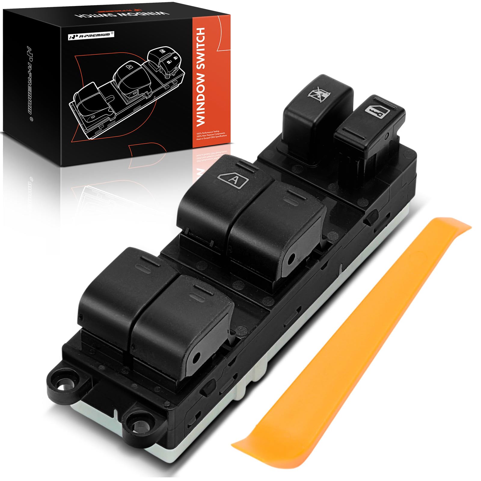 A-Premium Front Driver Side Master Power Window Switch Compatible with Nissan Sentra 2008 2009 2010, Replace# 25401-ZJ60A, 25401-ZE80A, 25401-ZT50A
