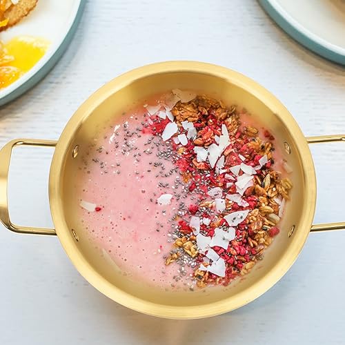 Miniatura 3 de YARDWE Utensilios de cocina de acero inoxidable, 1 juego de olla de ramen de acero inoxidable, cacerola de cocina, olla Ramyun de aluminio, olla de