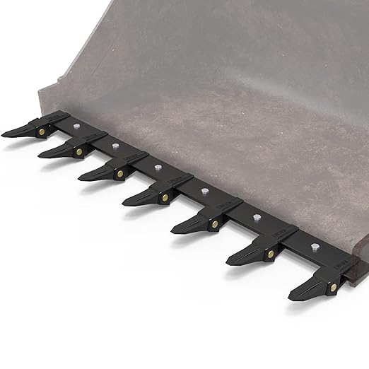 YITAMOTOR Bucket Tooth Bar, Tractor Bucket Teeth, 66" Steel Bucket Tooth Kit for