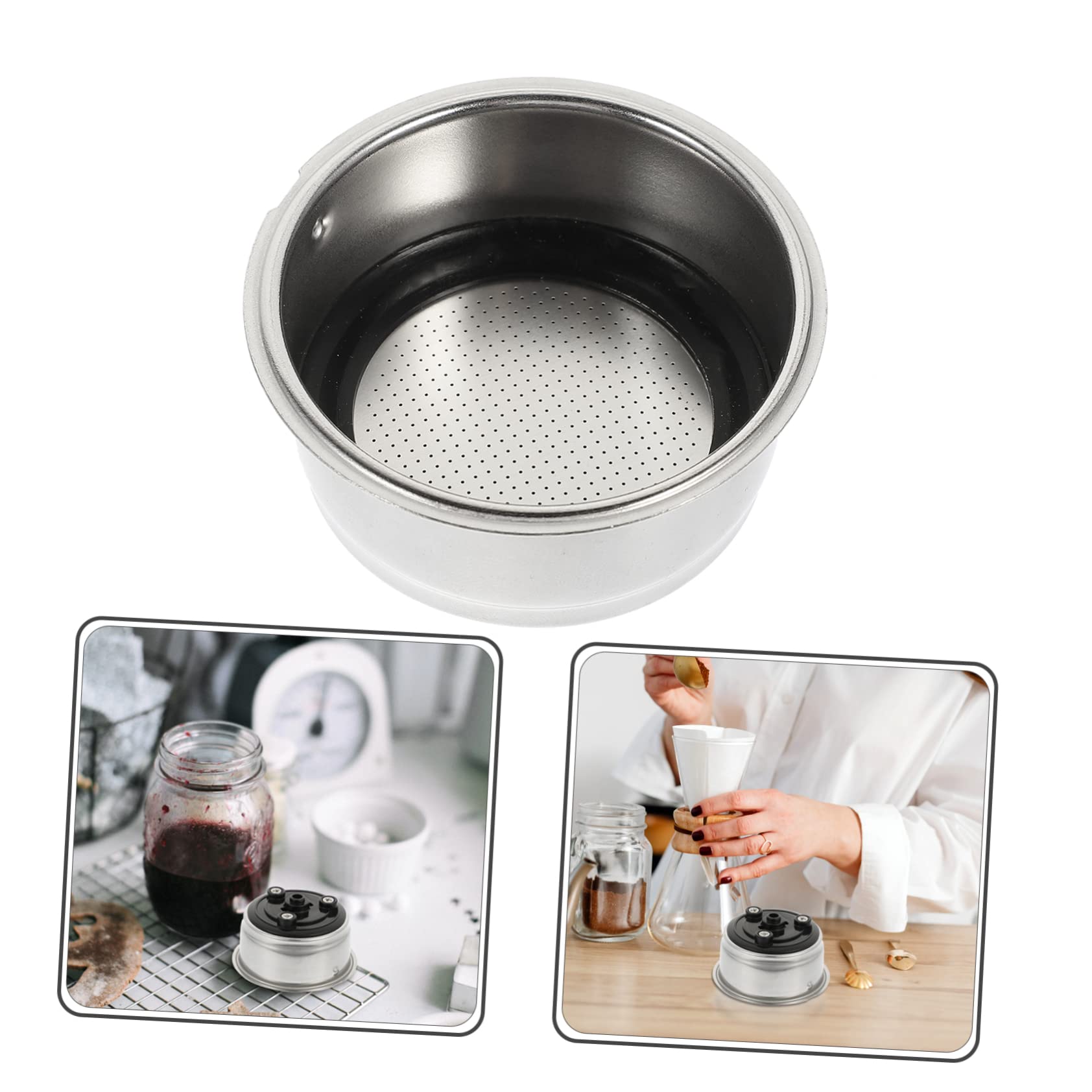 Angoily Detachable Powder Filter for Espresso Machine Mesh Coffee Filter Stainless Steel Espresso Strainer Basket