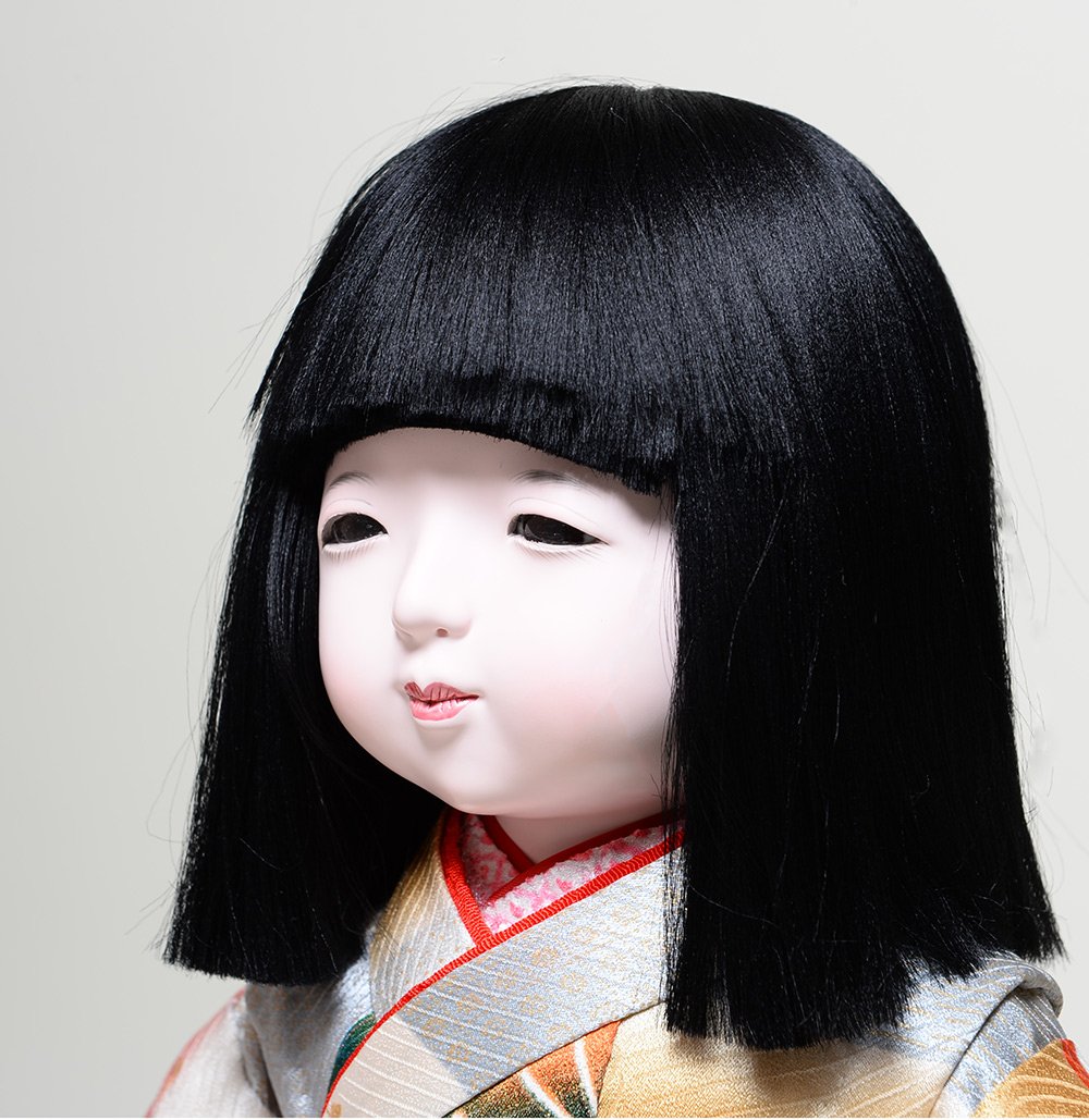 Amazon | 【ひな人形】【市松人形】13号市松人形：正絹京染古布本