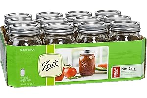 12-Pack Ball Regular Mouth 16-Ounce Mason Canning Jars AS SHOWN