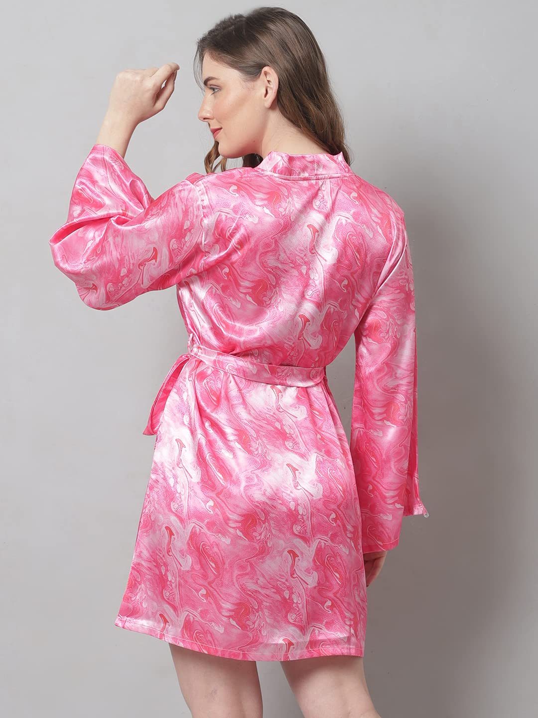 Claura Women Pink Satin β Robe for Women/Robe (Medium, Pink) 1