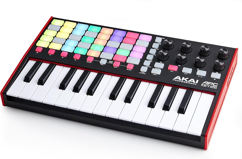 APC Key 25 MK2 Controlador de teclado MIDI USB de 25 teclas | Mini teclas sensibles a la velocidad, 40 pads RGB, 8 perillas, mapeo 1:1 para Ableton Live, presentaciones en vivo y producción musical