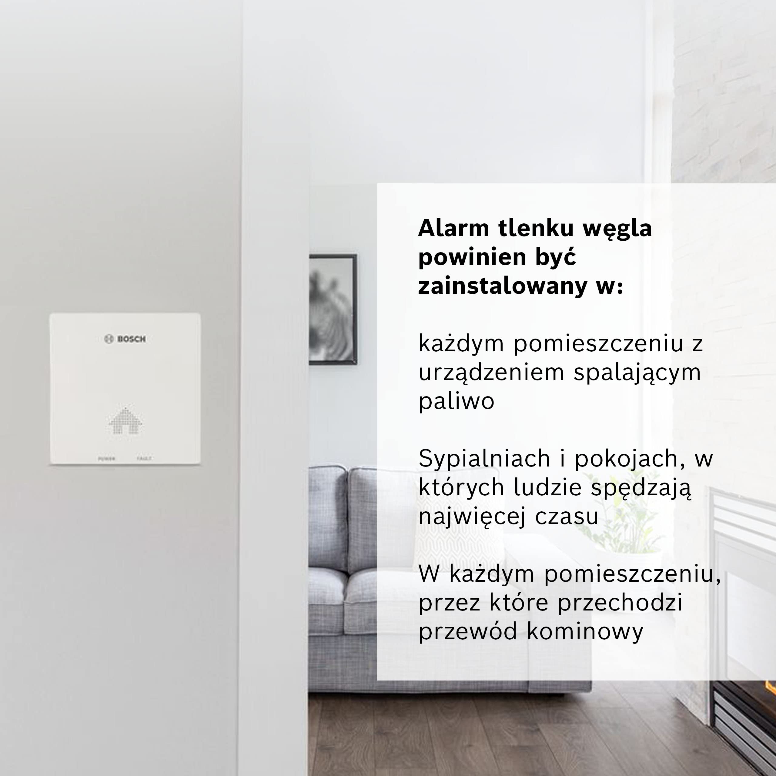 Bosch D-CO Detektor Tlenku Węgla z Alarmem i Trybem Pamięci