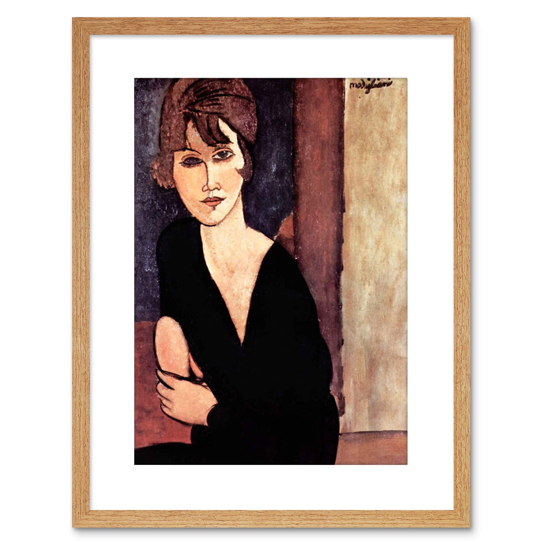 Wee Blue Coo PAINTING AMEDEO MODIGLIANI MADAME REYNOUARD FRAMED PRINT F97X2682