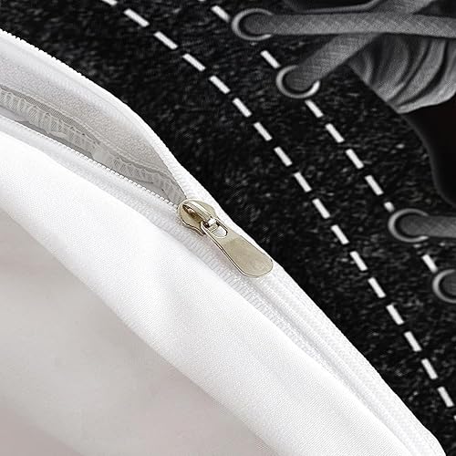 Miniatura 17 de AILONEN Juego de funda de edredón de rosa roja, tamaño King, juego de ropa de cama de delfín estrellado azul, funda de edredón romántica de San