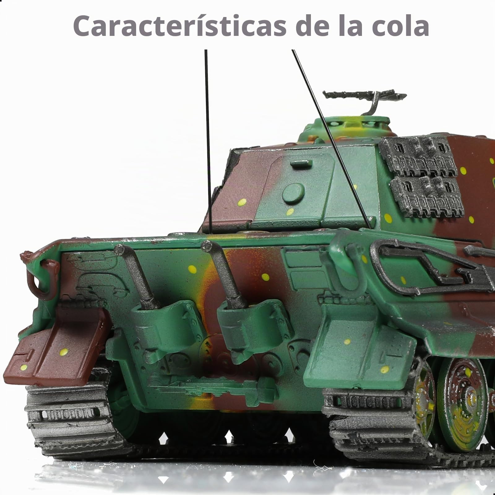 NUOTIE Modelo de Tanque Militar a Escala 1/72 con Acabado de aleación de Metal Fundido a presión con Tanque de plástico, Modelo de la Guerra Mundial, Tanque de vehículo del ejército Mini 1945