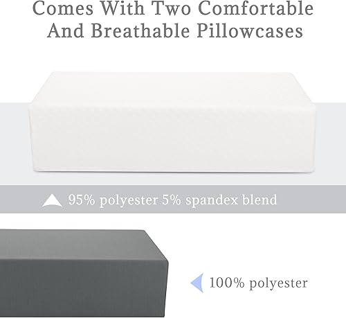 Miniatura 5 de urnexttour Almohada cúbica de espuma viscoelástica para personas que duermen de lado, almohada cervical ajustable para el cuello cervical para