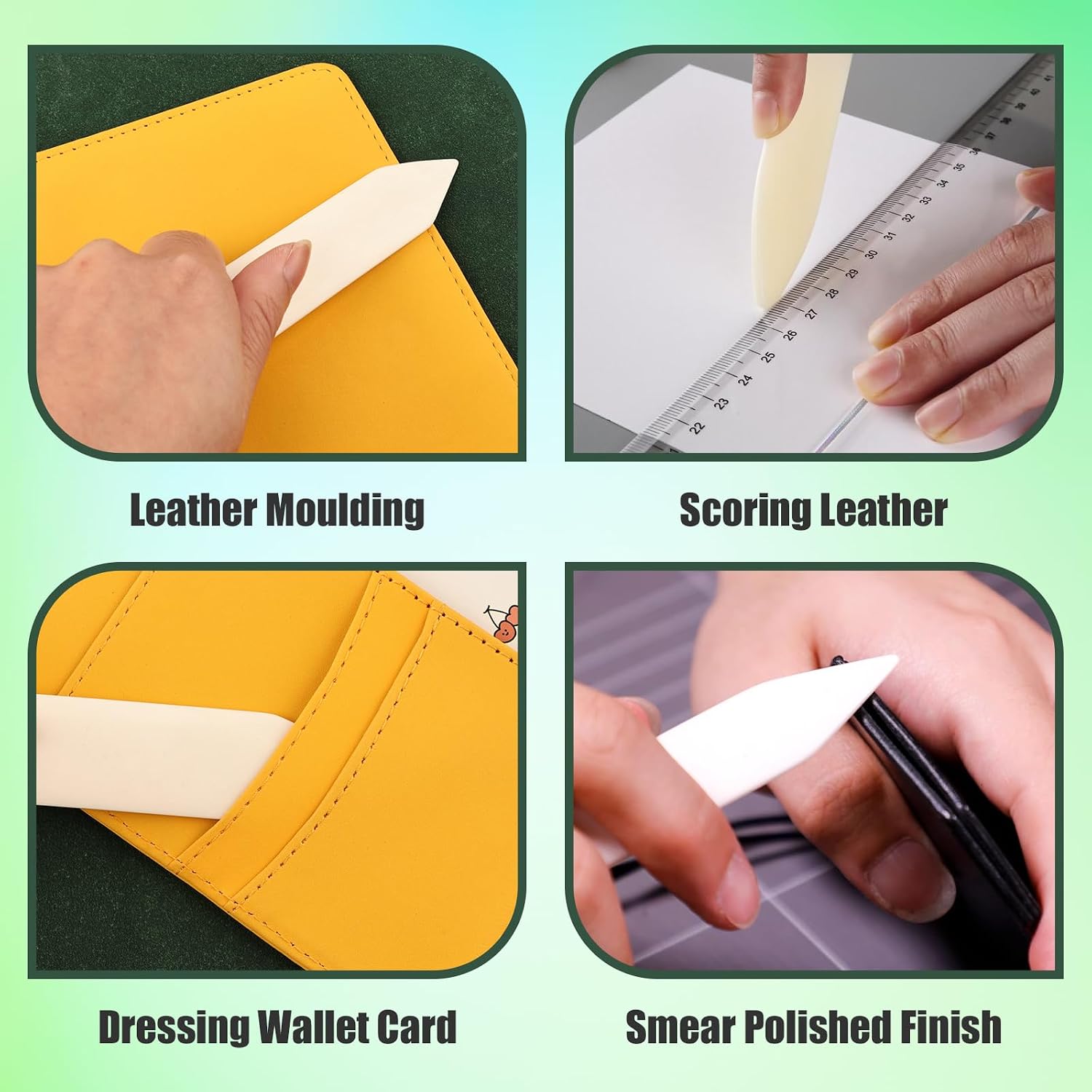 Lineco Genuine Bone Folder Large 8" x 1", Great use for Scoring, Folding and Creasing Paper Projects, Scrapbooking, Bookbinding, Cards, DIY. Ideal for Leather, Handmade Crafts