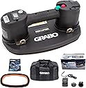 GRABO Pro Electric Vacuum Suction Cup Lifter With Automatic Turn On/Off Pump Function Digital Display Electronic Pressure Gauge for Wood Drywall Granite Glass Tile Heavy Lifting Tool