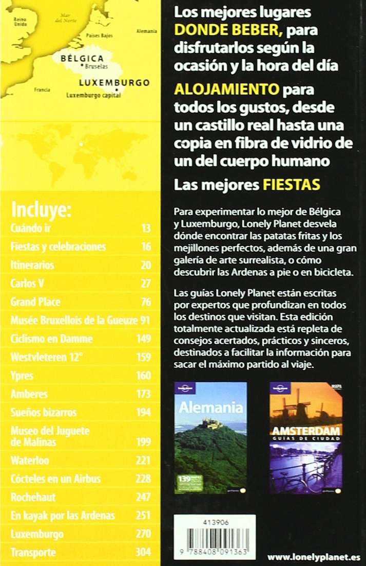 Bélgica y Luxemburgo 1 (Guías de País Lonely Planet) [Idioma Inglés]