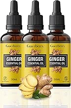 GRACEBERRY 100% Natural Fat Loss Oil, Belly Natural Drainage Ginger Oil Essential Relax Massage Oil, Maintain Belly and Perfect Waist Shape (30ML X 3)