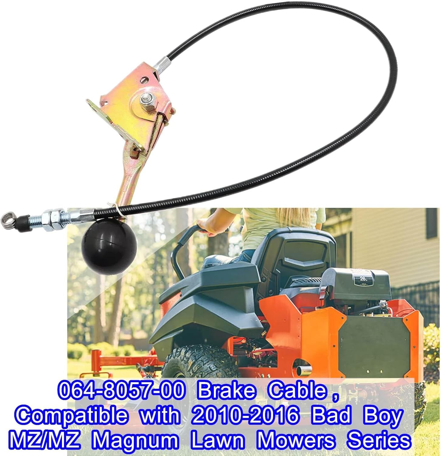 064-8057-00 Brake Cable,Compatible with 2010-2016 Bad Boy MZ/MZ Magnum Lawn Mowers Series,Replace 064805700 064-8057-00