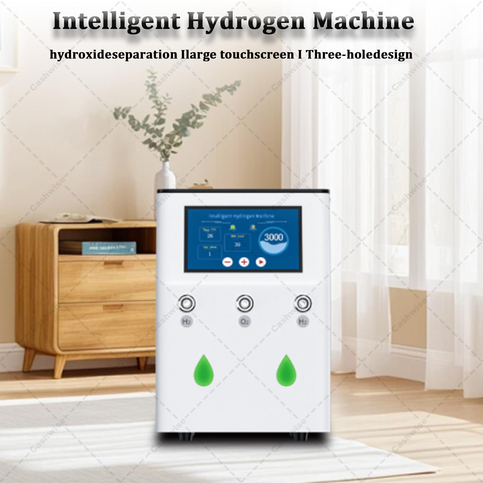 Trójdrożny inhalator wodorowy, wysoka czystość 99,99%, generator wodoru H2 o niskim poziomie hałasu, generator wody wodorowej, wyświetlacz dotykowy LED 900ml/min