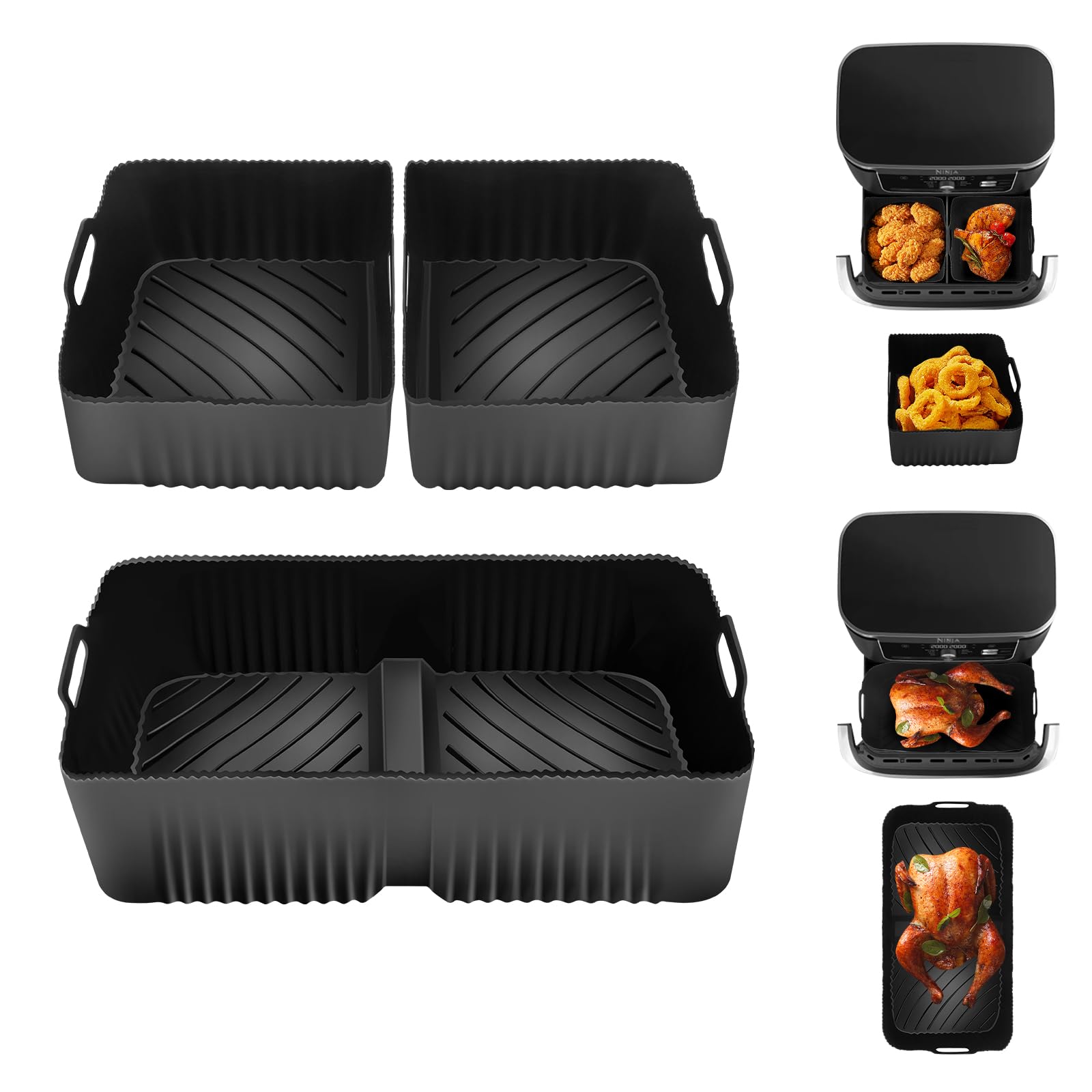 Doublures en silicone pour friteuse à air 10,4 L tapis de cuisson panier
