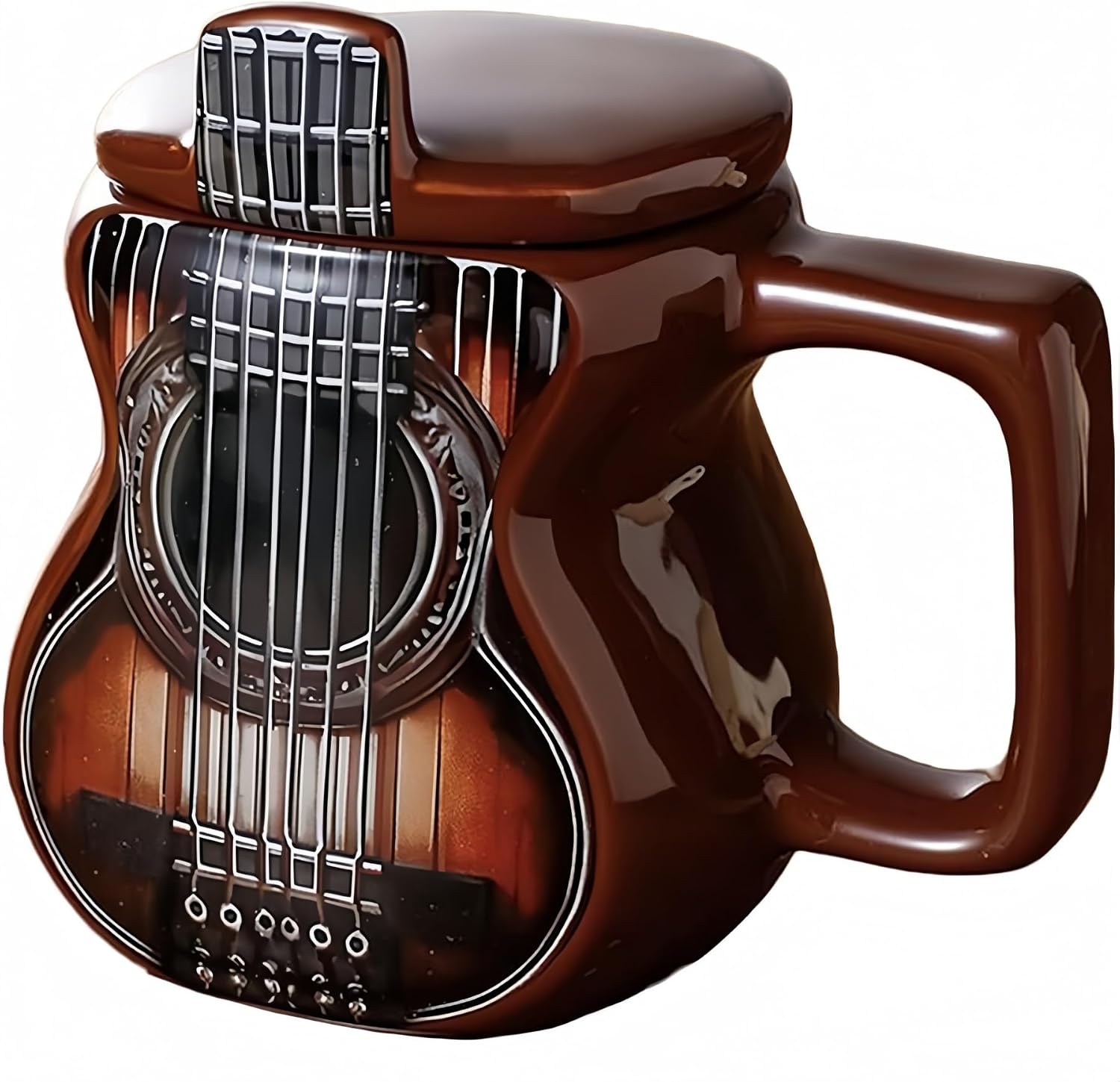 Guitar Coffee Cup Novelty Musical Instrument 3d Ceramic Beer Cup Gifts for Like Players