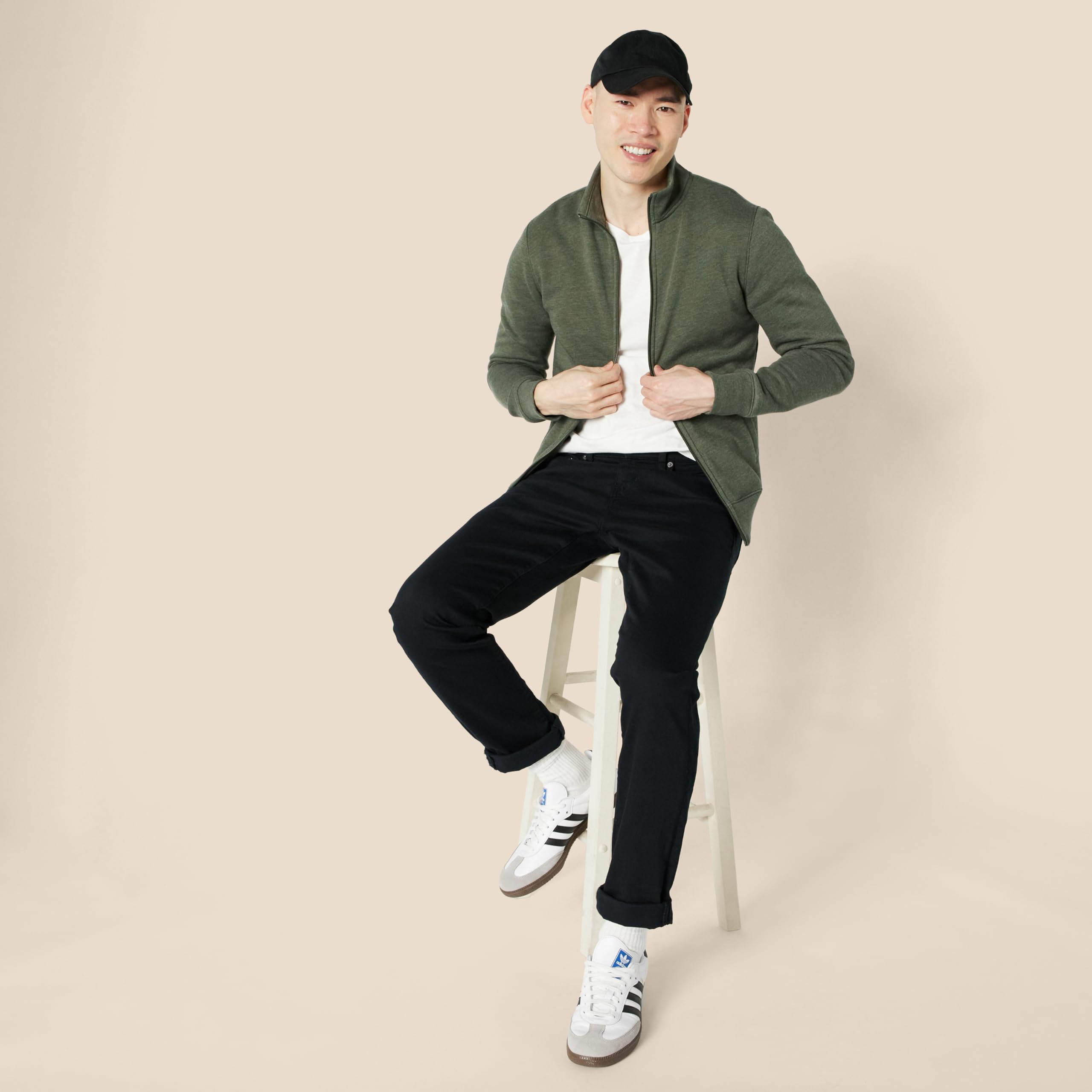 Amazon Essentials Felpa con Collo a Lupetto con Cerniera Integrale Uomo