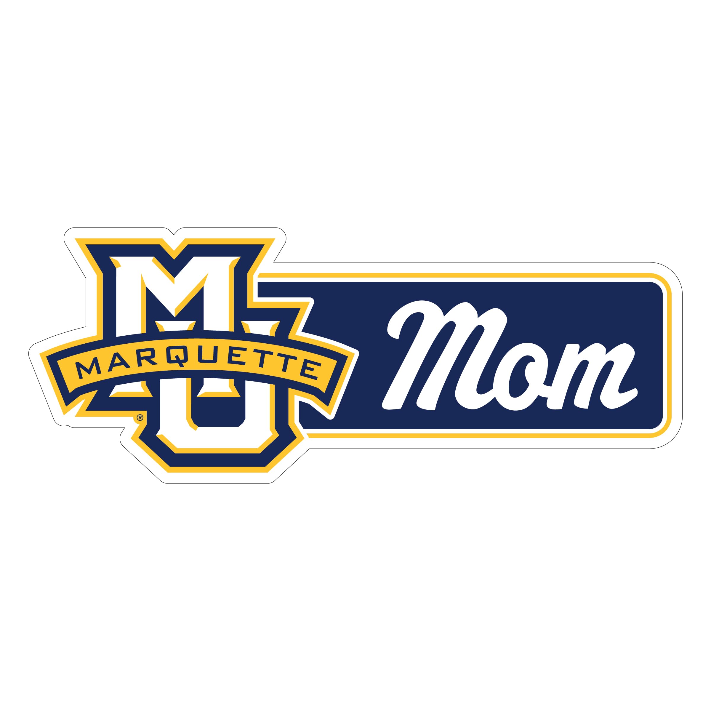 Marquette Golden Eagles Proud Mom Die Cut Decal Officially Licensed Collegiate Product 3-Inches Wide