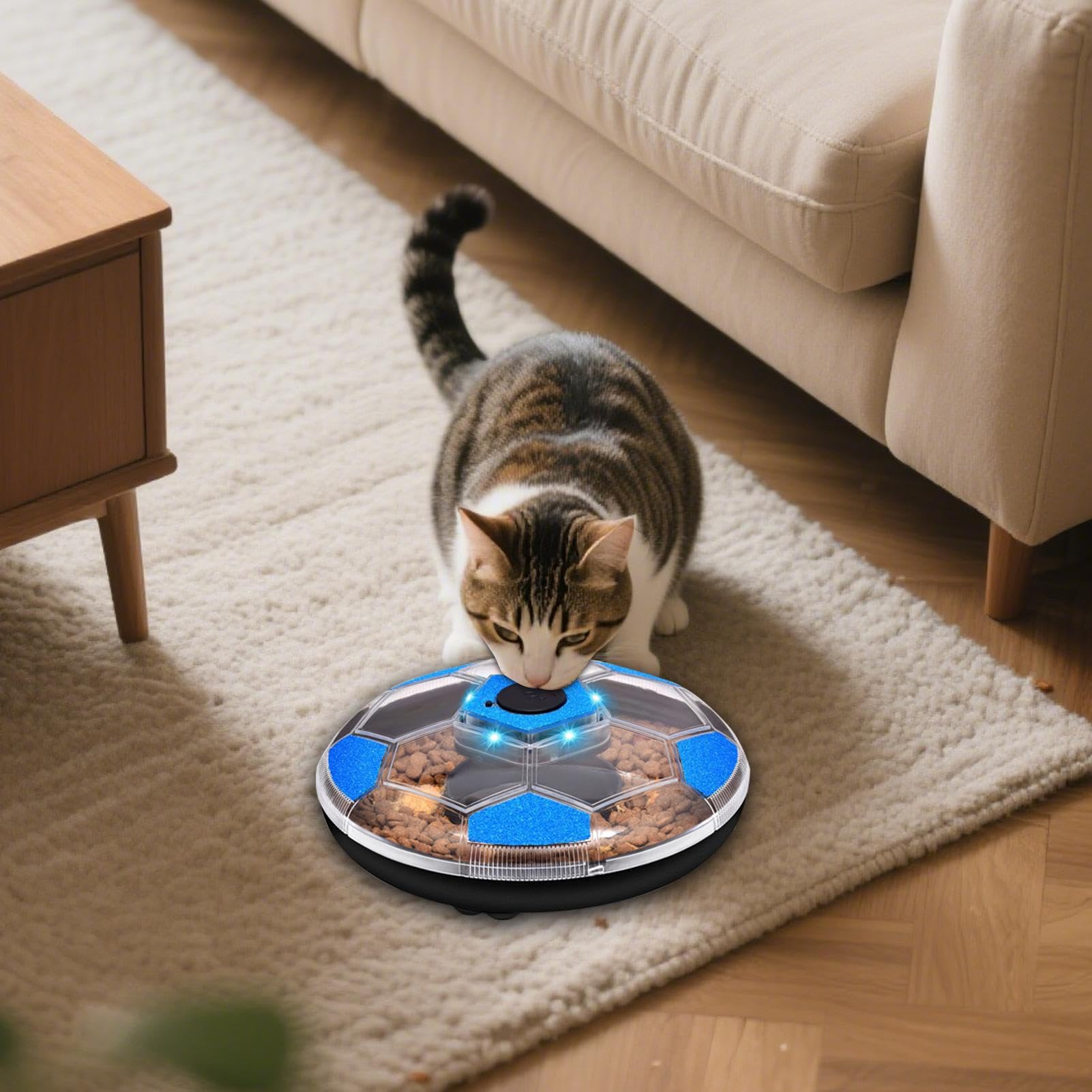 Hundefutter-Puzzle Beschäftigungsspielzeug mit Sound und Licht,