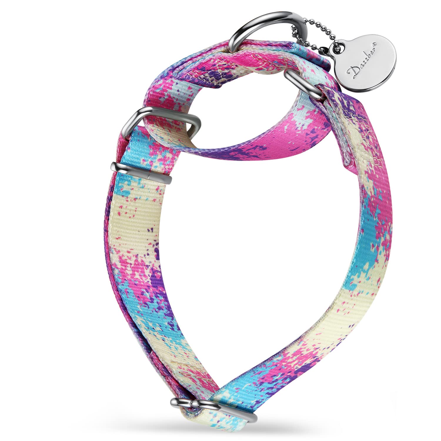 Martingale Dog Collars Colourful Oil Painting Pattern Series - No Pull Pet Collar Silky Soft for Medium and Large Dogs (Small, 1.5cm Wide, Purple Secret) — view 22