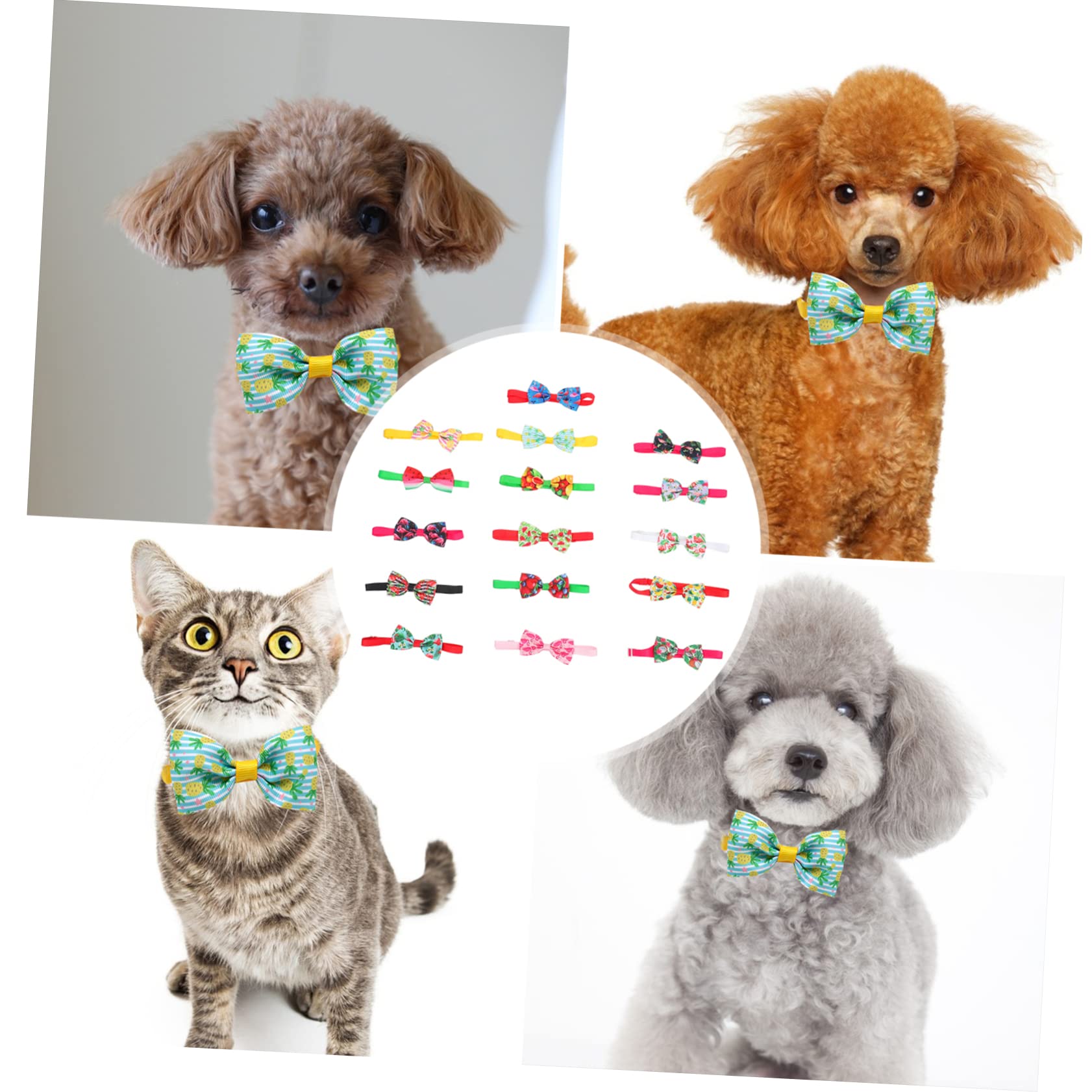FRCOLOR 48stücke Teiliges Verstellbares Hundehalsband Mit Fliege Für Kleine Und Mittelgroße Hunde Stilvolles Accessoire Für Partys Hochzeiten Und Feste Atmungsaktiv Und Bequem