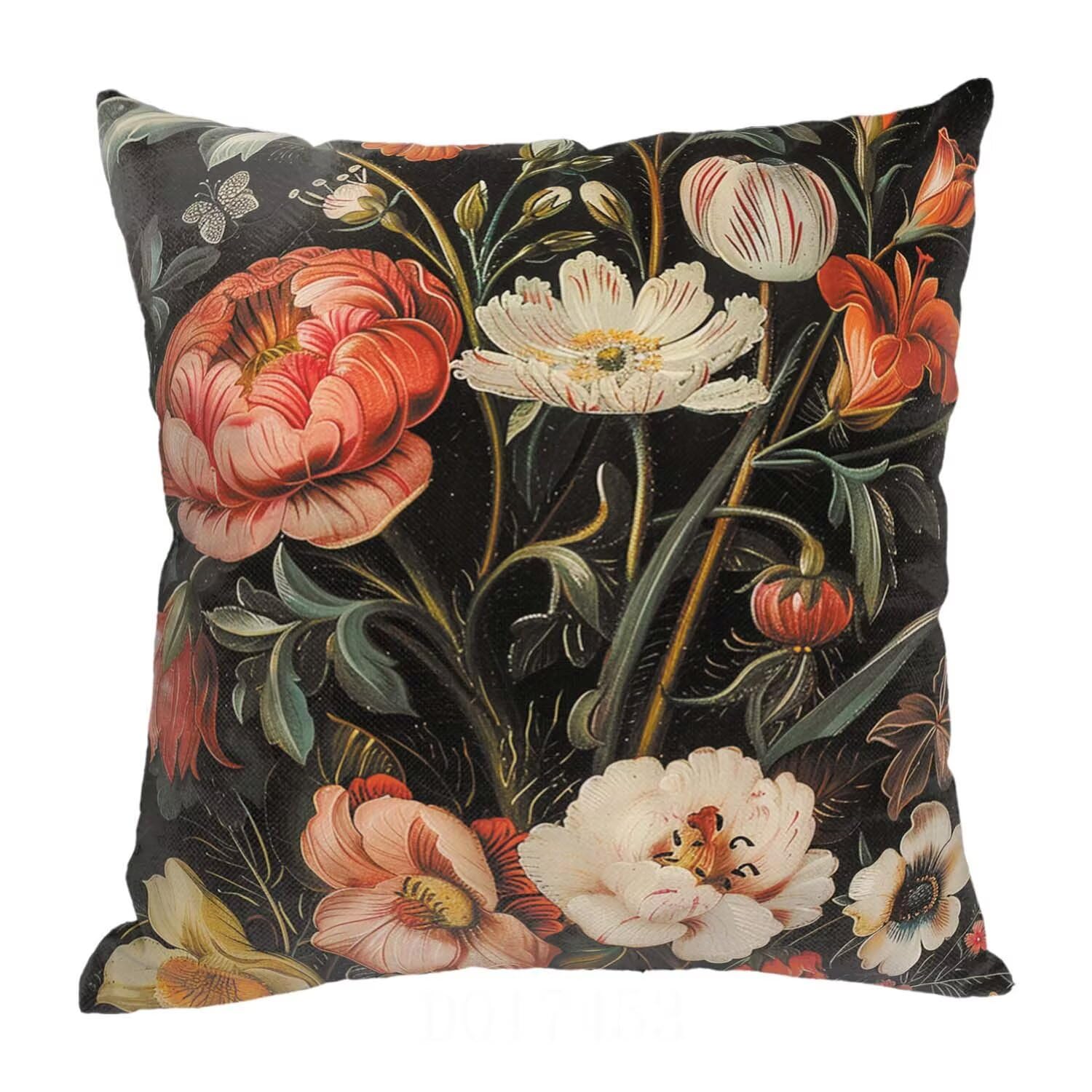 Fundas Cojines SuavesFlor Fundas Cojines Cuadradas Suaves Funda Almohada Cojines Suaves Sillas Jardin para Oficina Jardín Cama Sofá Banco Interior o Exterior Juego de 4 Funda Cojin Negro mu-231