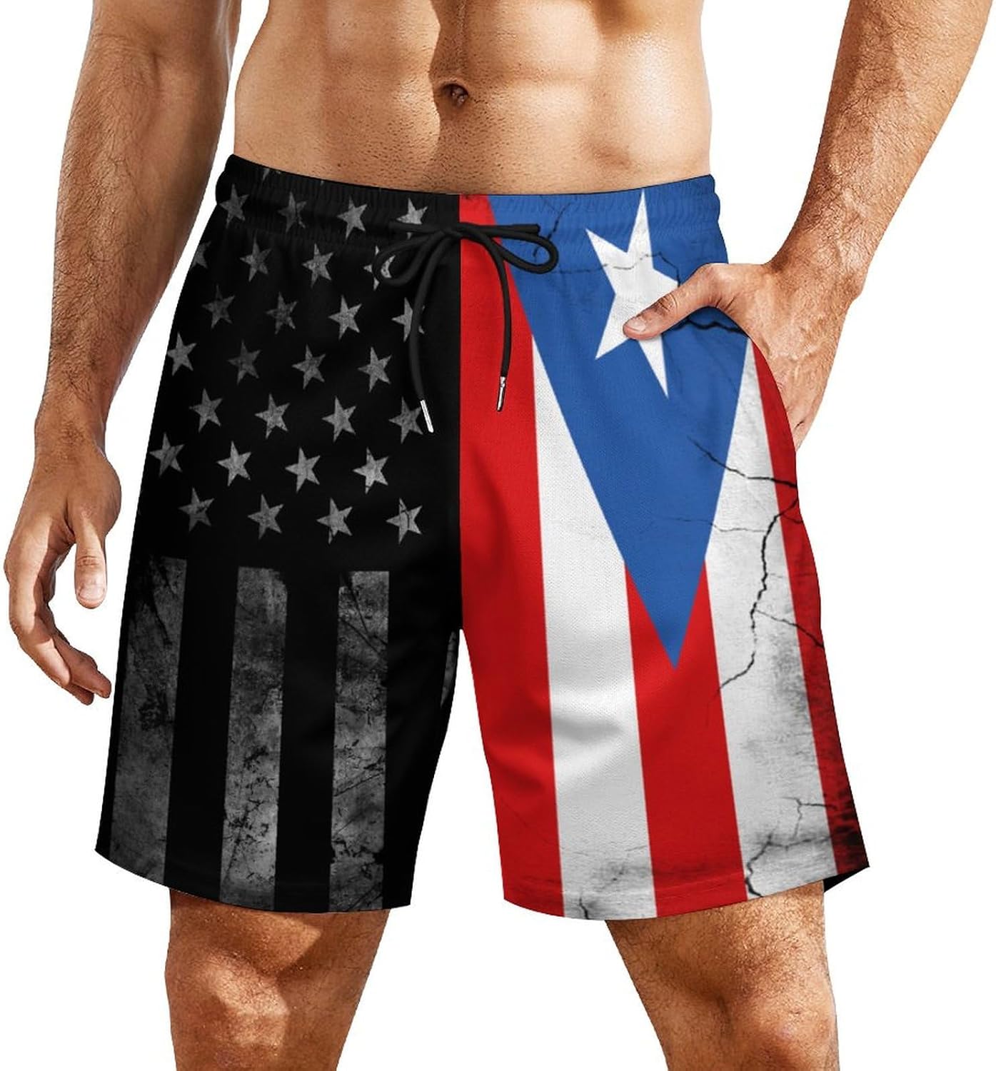 Mens Swim Trunks with Compression Liner 9 Inch Inseam Quick Dry Board Shorts - Image 2