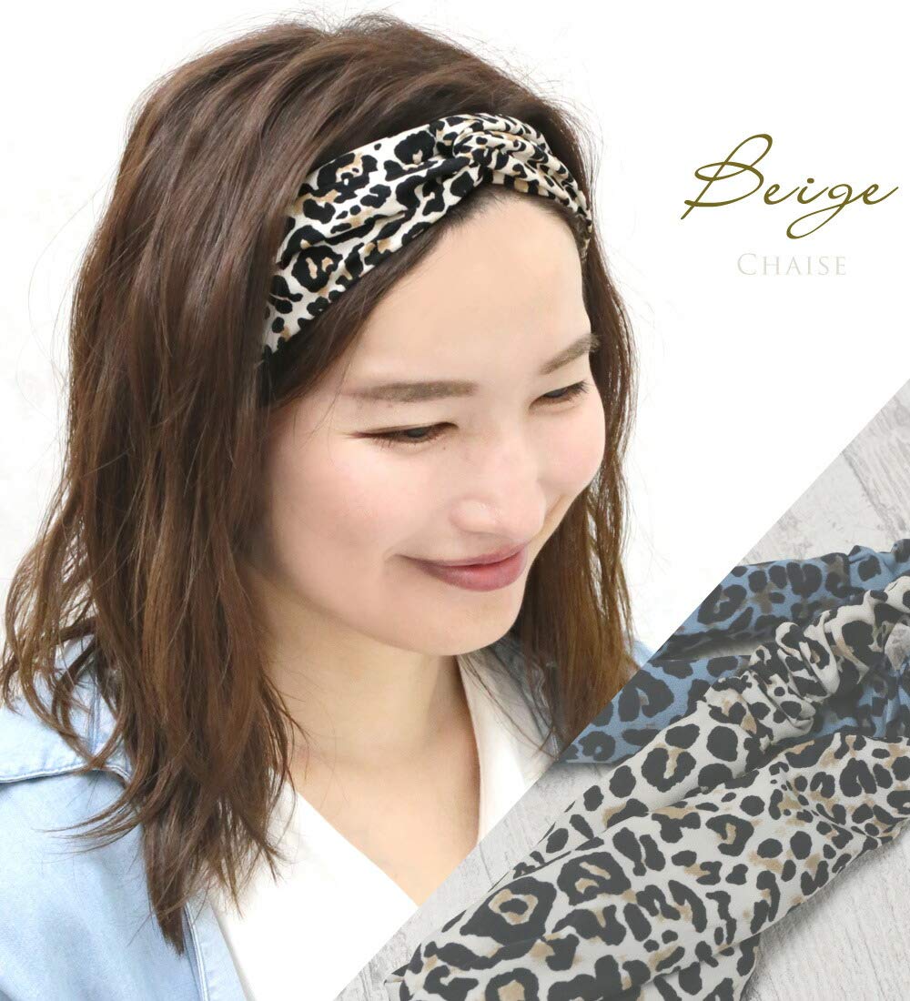 レオパード柄スカーフ アニマル柄 豹柄ヘアバンド パックチャーム