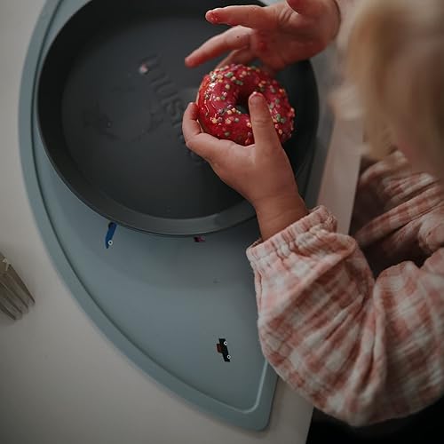 Miniatura 13 de mushie Mantel individual de silicona para niños, diseño antideslizante sin BPA (azul Cambridge) Cambridge Blue,Negro (Daisy),Azul marfil,Bluey