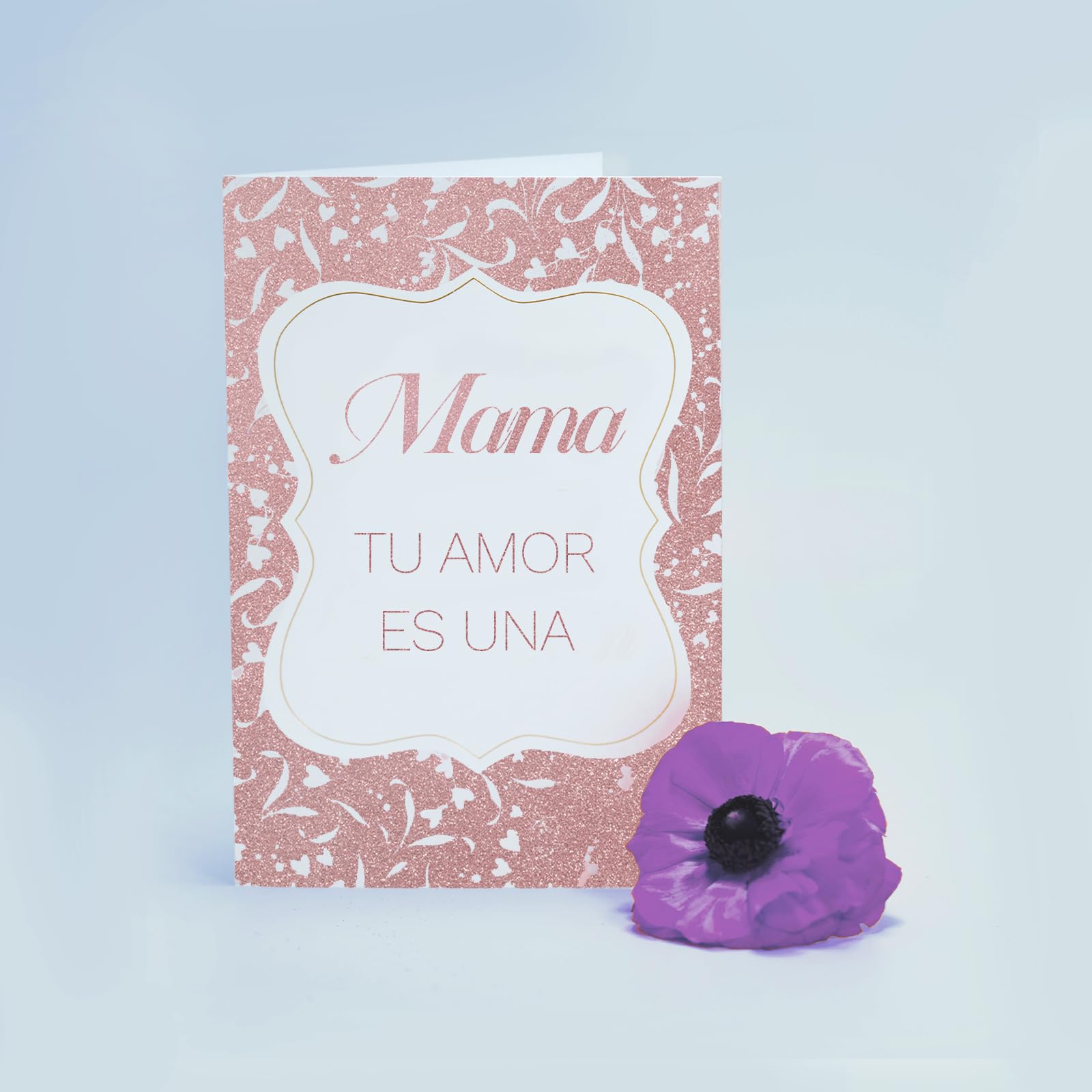 Cartulina rosa con purpurina de 8.5 x 11 pulgadas, doble cara, 24 hojas, papel rosa Goefun con purpurina que no se desprende, 300 g/m²/110 libras, cartulina rosa para envolver regalos, cumpleaños,