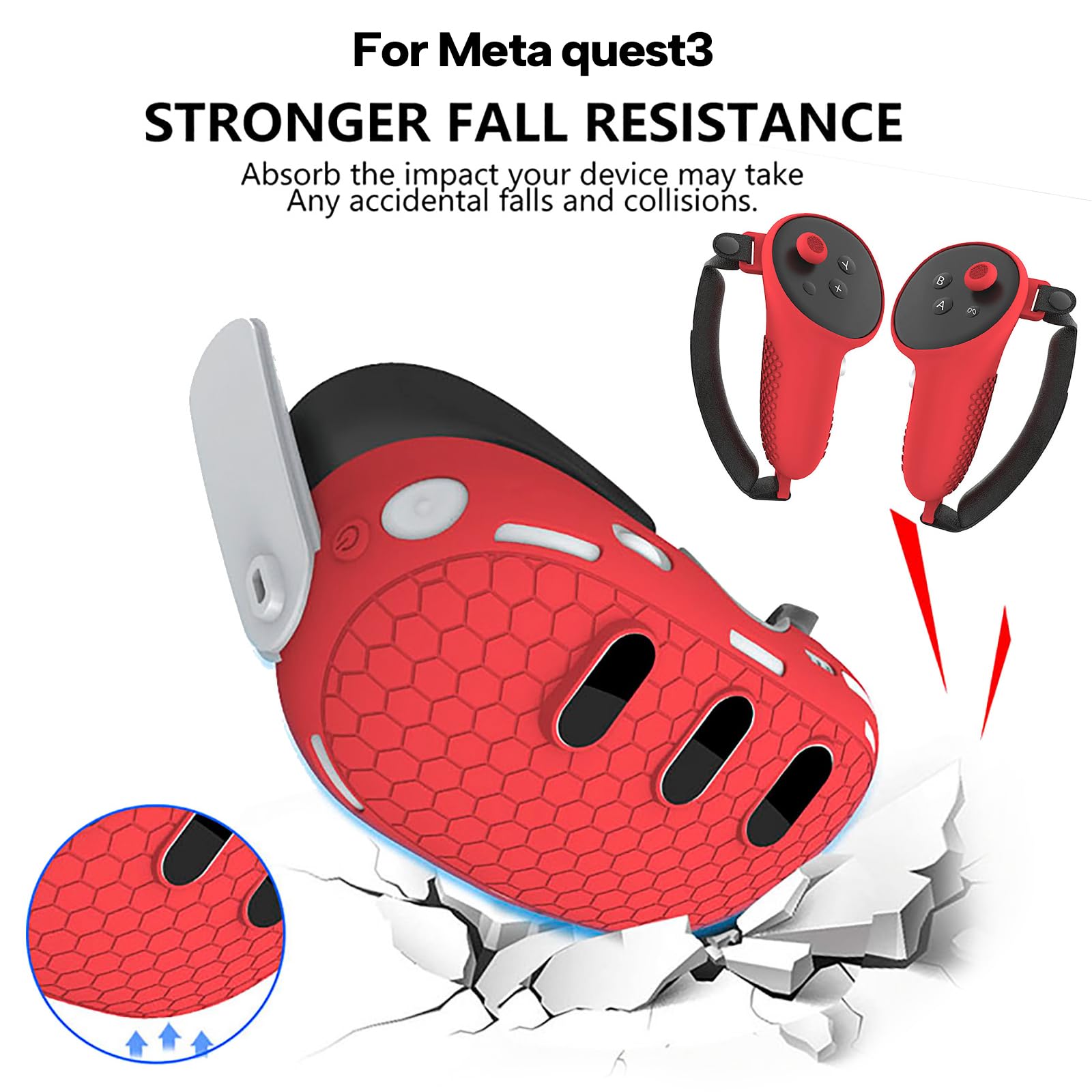 Accessori essenziali per cuffie protettore controller Grip Rocker Cap interfacce facciali controller staffa accessori set 7 pezzi