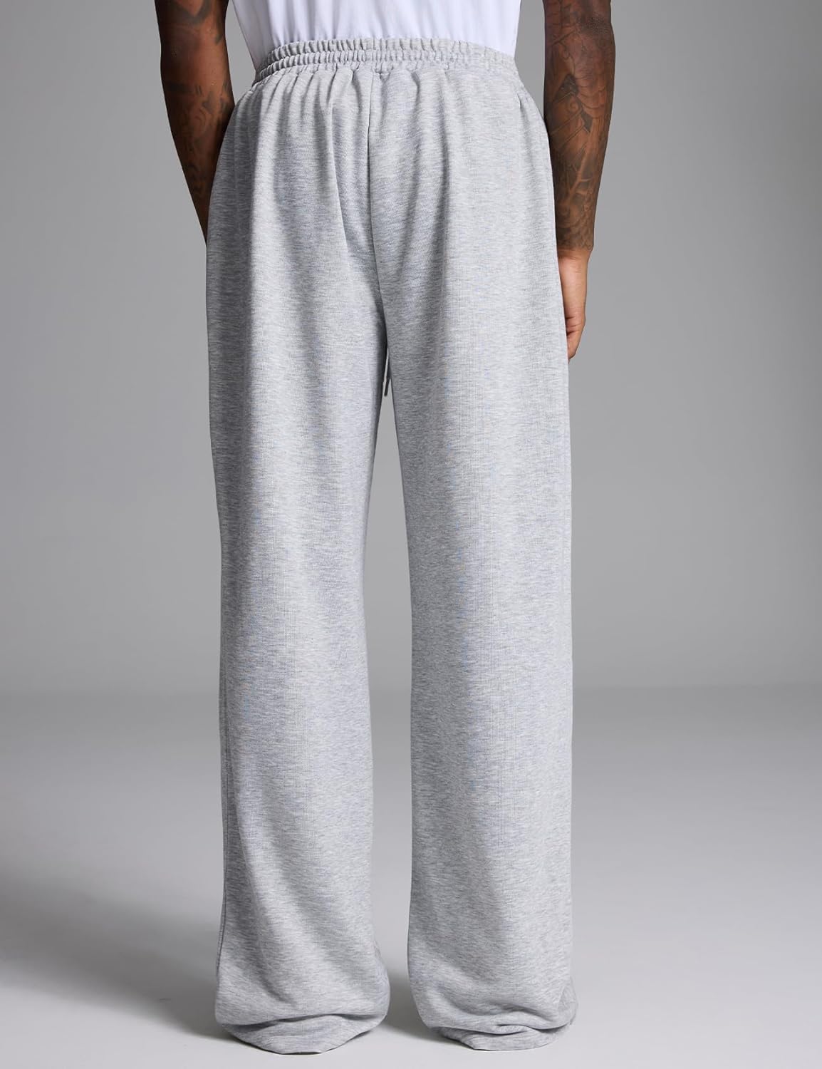 Yimoon Men's Baggy Sweatpants Casual Drawstring Waist Wide Leg Athletic Lounge Sweat Pants with Pockets - Image 2