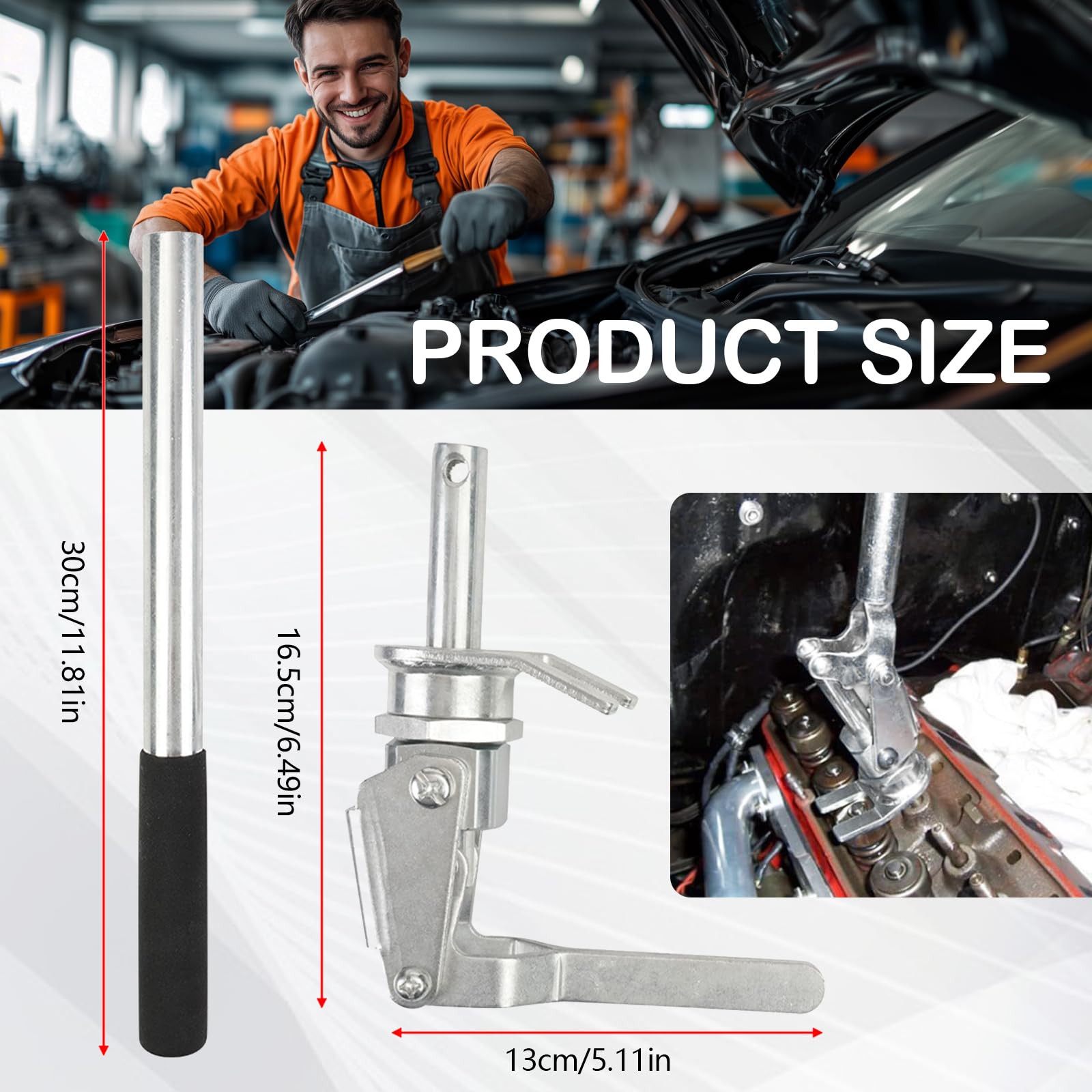 Herramienta Compresora De Resortes De Válvula, 66784, para Montaje De Pernos De Motor Compatible con Pernos De Balancín De 3/8" Y 7/16" Instalación Y Extracción De Resortes De Válvula