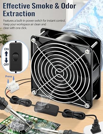 Wathai 12038 120mm x 38mm AC Axial Muffin Cooling Fan 110V 120V Dual Ball