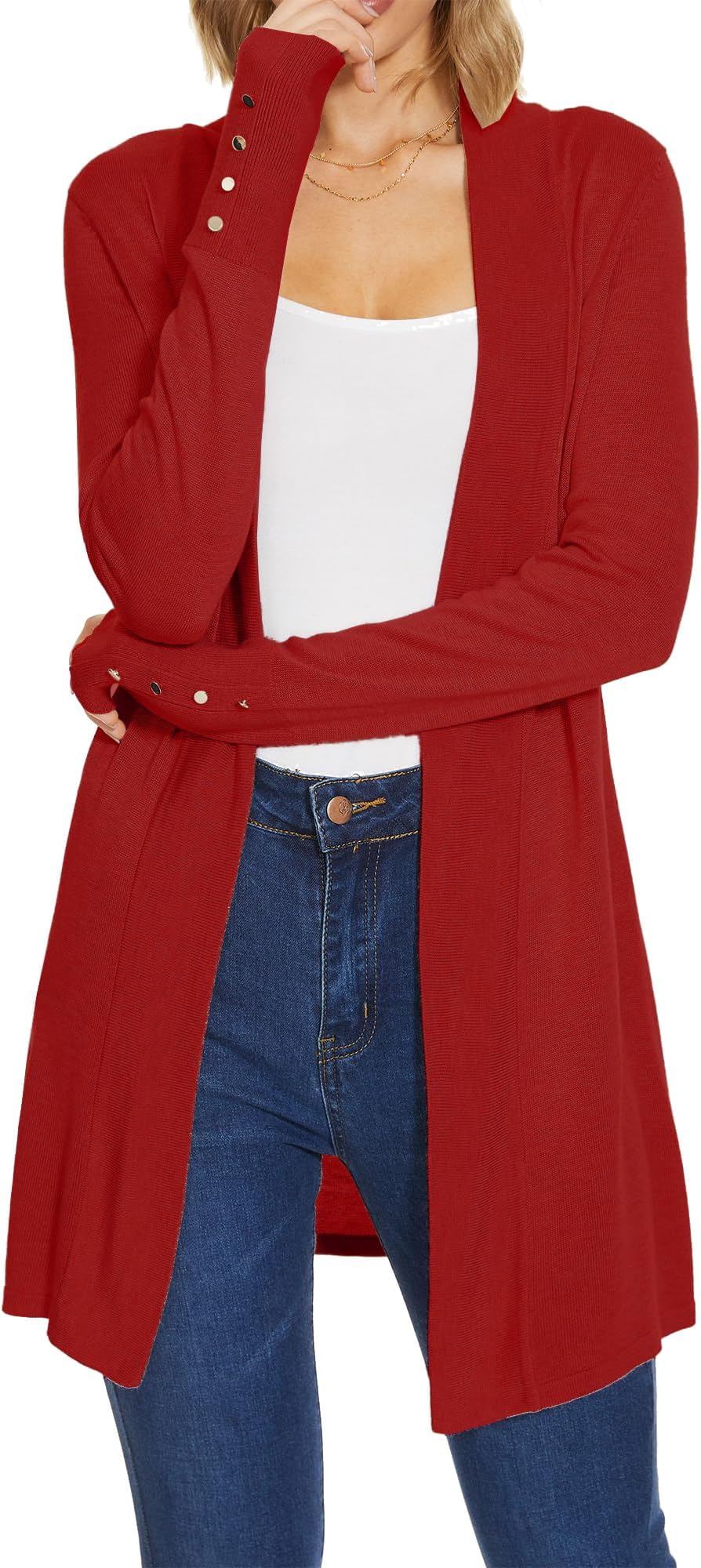 Women's Cardigan Sweaters Long Dressy Casual Lightweight Open Front Knit Cardigans for Spring Early Fall
