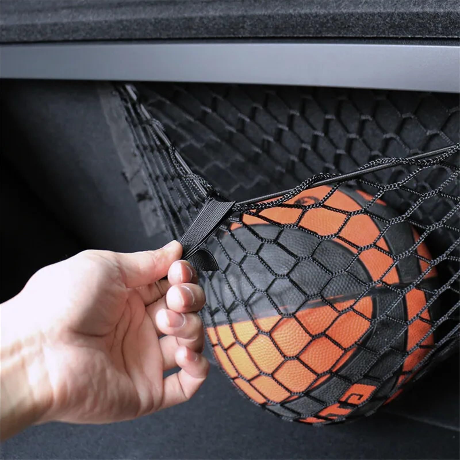 Red Maletero de Coche Red de Carga for Coche | Almacenamiento duradero del organizador de malla del maletero con accesorios de correas ajustables