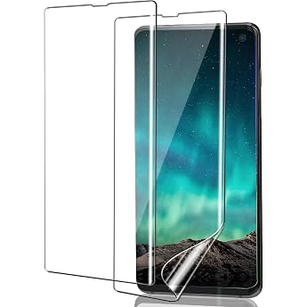 Tempered Glass Screen Protector for Samsung Galaxy S10 Plus Pack of 2 Soft TPU Scratch-Resistant Tempered Glass Screen Protector for Samsung S10+ Film Fingerprint ID Protective Glass for