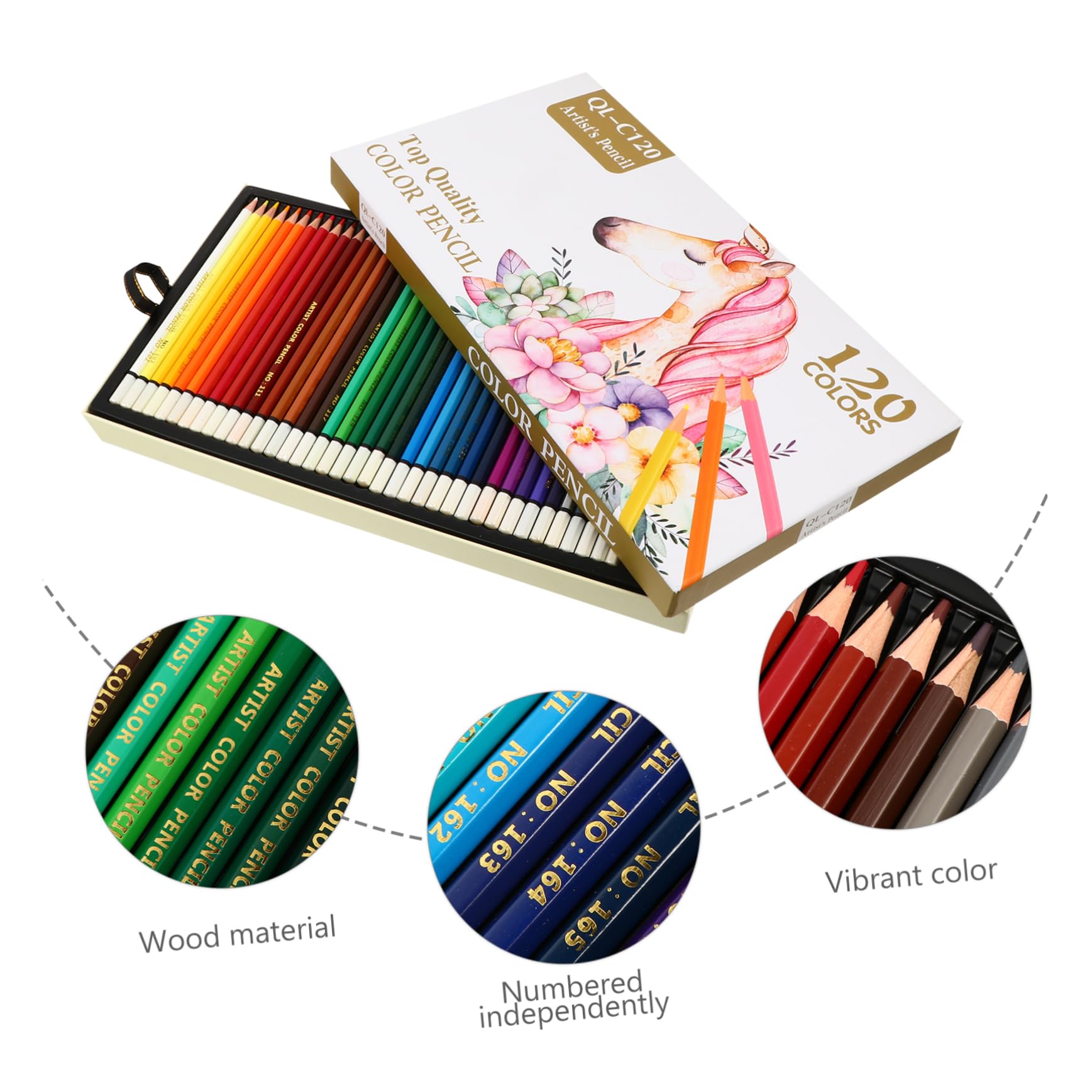 Ambiance de Crayons à Dessin pour Artiste 120 Couleurs
