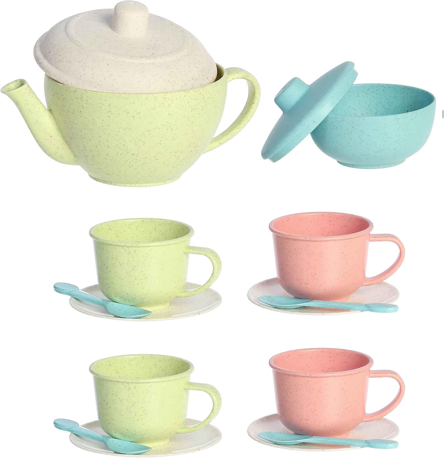 Aurora® Toys Versatile Wheatley™ Tea Set - Used to Create Exciting Storylines - for Creative Kids and Parents - Multicolor 16 Piece Set