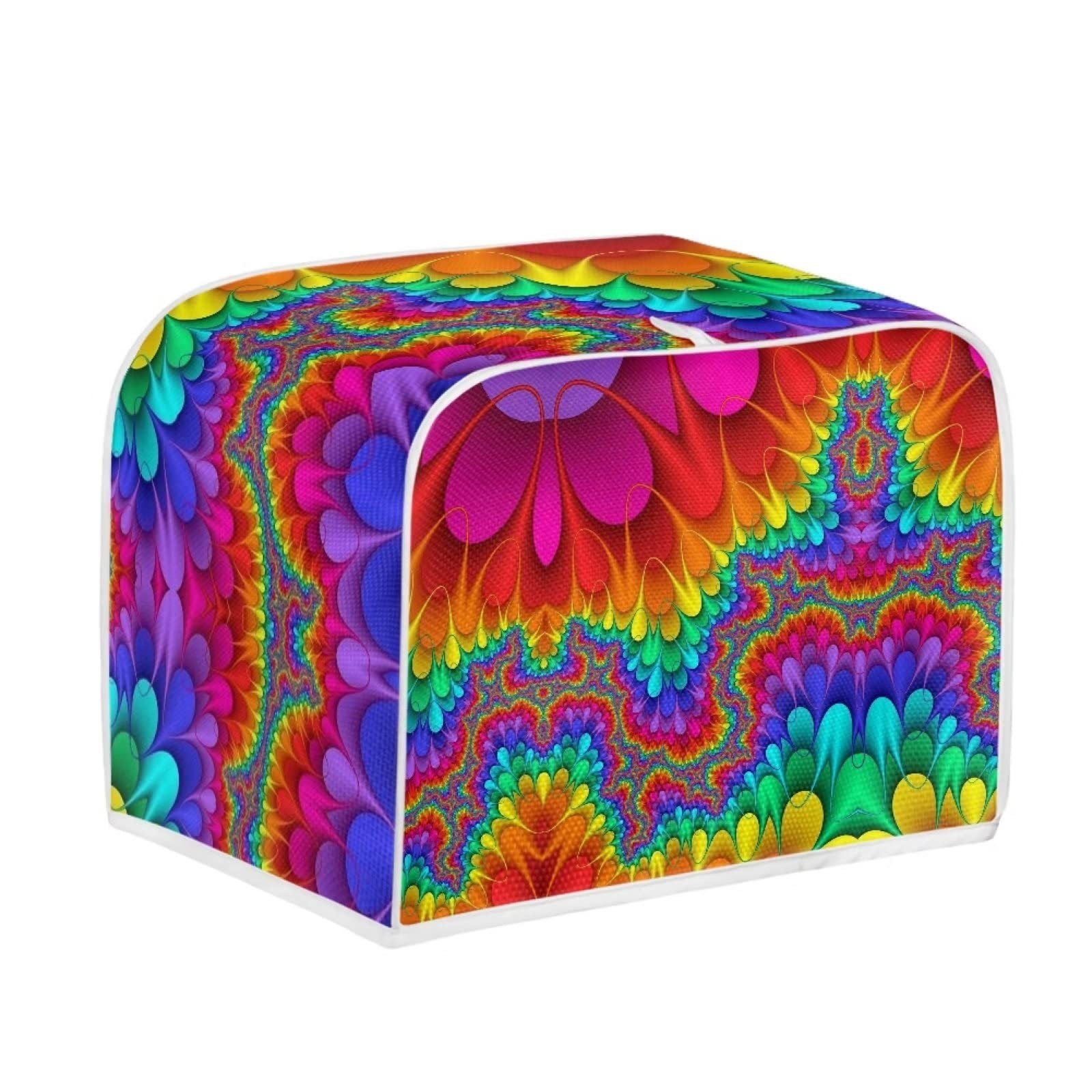 STUOARTE Tie Dye 4 Slice Toaster Cover,Toaster Cover Bread Maker Cover,Kitchen Small Appliance Covers,Universal Size Toaster Oven Cover,Dustproof Cover for 4 Slice Toasters