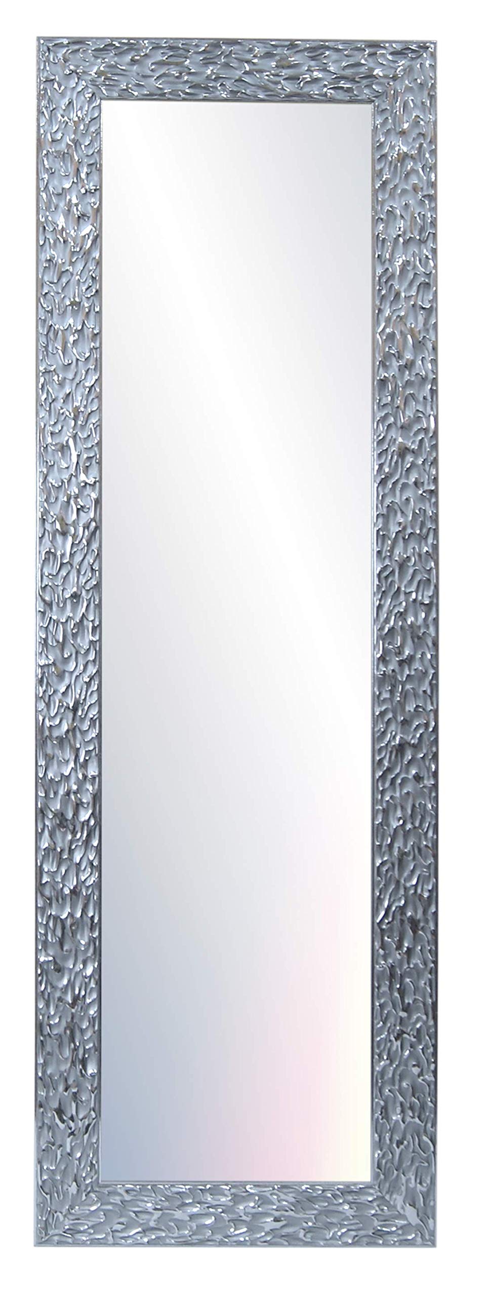 CHELY INTERMARKET, Espejo de Pared 35x140cm (51,50x157cm)(Plateado) MOD-105 Ideal para peluquerías, salón, recibidor, Comedor, Dormitorio y oficinas. Fabricado en España. Material Madera.