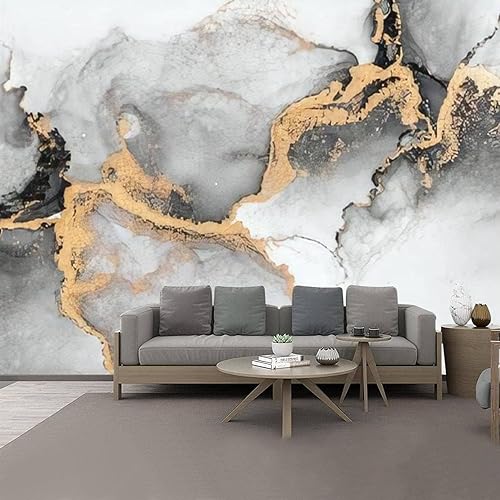 Fotos de mármol mural personalizado, textura de oro negro, papel tapiz para despegar y pegar, paisaje natural, póster 3D, papel tapiz fotográfico
