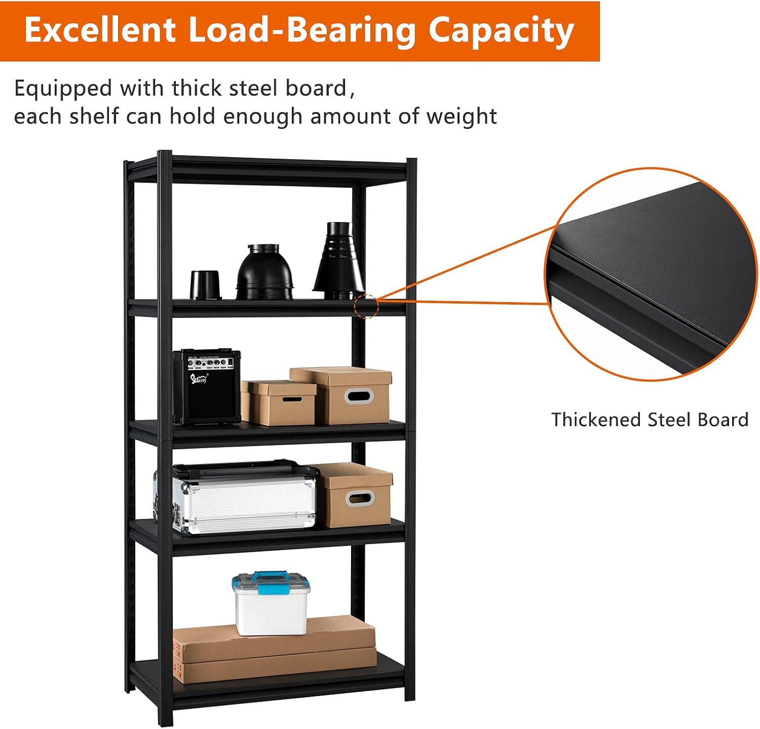 Image showing thickened steel board for excellent load-bearing capacity